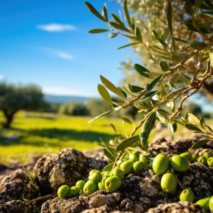 Frutos verdes olivo